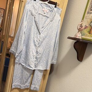 Oscar De La Re Blue Pajama Set